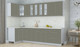 Миниатюра изображения товара Кухонный гарнитур Интерлиния Мила Пластик 1.2x2.9 (кварцевый/кварцевый/опал светлый)