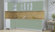 Миниатюра изображения товара Кухонный гарнитур Интерлиния Мила Пластик 1.2x2.9 (полынь/полынь/дуб бунратти)