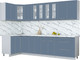 Миниатюра изображения товара Кухонный гарнитур Интерлиния Мила Пластик 1.2x3.0 (арктический/арктический/белый гранит)