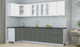 Миниатюра изображения товара Кухонный гарнитур Интерлиния Мила Пластик 1.2x3.0 (зефирный/шторм/кастилло темный)