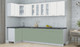 Миниатюра изображения товара Кухонный гарнитур Интерлиния Мила Пластик 1.2x3.0 (зефирный/полынь/кастилло темный)