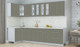 Миниатюра изображения товара Кухонный гарнитур Интерлиния Мила Пластик 1.2x3.0 (кварцевый/кварцевый/опал светлый)