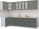 Миниатюра изображения товара Кухонный гарнитур Интерлиния Мила Пластик 1.2x3.0 (кварцевый/шторм/травертин серый)