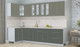Миниатюра изображения товара Кухонный гарнитур Интерлиния Мила Пластик 1.2x3.0 (кварцевый/шторм/травертин серый)