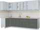 Миниатюра изображения товара Кухонный гарнитур Интерлиния Мила Пластик 1.2x3.0 (оксид светлый/шторм/травертин серый)