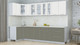 Миниатюра изображения товара Кухонный гарнитур Интерлиния Мила Пластик 1.2x3.1 (зефирный/кварцевый/опал светлый)