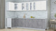Миниатюра изображения товара Кухонный гарнитур Интерлиния Мила Пластик 1.2x3.1 (зефирный/оксид темный/серый каспий)