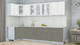 Миниатюра изображения товара Кухонный гарнитур Интерлиния Мила Пластик 1.2x3.2 (зефирный/кварцевый/опал светлый)