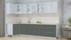 Миниатюра изображения товара Кухонный гарнитур Интерлиния Мила Пластик 1.2x3.2 (оксид светлый/шторм/травертин серый)