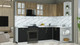Миниатюра изображения товара Кухонный гарнитур Интерлиния Мила Шато 1.5x2.6 PR (дуб вотан/черный/белый гранит)