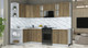 Миниатюра изображения товара Кухонный гарнитур Интерлиния Мила Шато 1.5x2.7 LV (дуб вотан/дуб вотан/белый гранит)