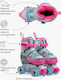 Миниатюра изображения товара Роликовые коньки Amarobaby Wow / AB24-35WOW/1906-34 (р.34-37, розовый/голубой)