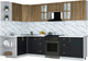 Миниатюра изображения товара Кухонный гарнитур Интерлиния Мила Шато 1.5x2.9 LV (дуб вотан/черный/белый гранит)
