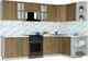 Миниатюра изображения товара Кухонный гарнитур Интерлиния Мила Шато 1.5x2.9 PR (дуб вотан/дуб вотан/белый гранит)