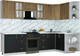 Миниатюра изображения товара Кухонный гарнитур Интерлиния Мила Шато 1.5x2.9 PR (дуб вотан/черный/белый гранит)