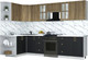 Миниатюра изображения товара Кухонный гарнитур Интерлиния Мила Шато 1.5x3.0 LV (дуб вотан/черный/белый гранит)