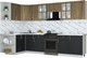 Миниатюра изображения товара Кухонный гарнитур Интерлиния Мила Шато 1.5x3.1 LV (дуб вотан/черный/белый гранит)