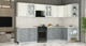 Миниатюра изображения товара Кухонный гарнитур Интерлиния Мила Шато 1.5x3.1 PR (белый/керамика/опал светлый)