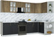 Миниатюра изображения товара Кухонный гарнитур Интерлиния Мила Шато 1.5x3.1 PR (дуб вотан/черный/белый гранит)
