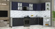 Миниатюра изображения товара Кухонный гарнитур Интерлиния Мила Шато 1.5x3.1 PR (индиго/черный/белый гранит)