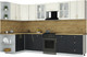 Миниатюра изображения товара Кухонный гарнитур Интерлиния Мила Шато 1.5x3.2 LV (белый/черный/дуб бунратти)