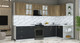 Миниатюра изображения товара Кухонный гарнитур Интерлиния Мила Шато 1.5x3.2 PR (дуб вотан/черный/белый гранит)