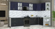 Миниатюра изображения товара Кухонный гарнитур Интерлиния Мила Шато 1.5x3.2 PR (индиго/черный/белый гранит)