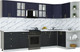 Миниатюра изображения товара Кухонный гарнитур Интерлиния Мила Шато 1.5x3.2 PR (индиго/черный/белый гранит)