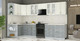Миниатюра изображения товара Кухонный гарнитур Интерлиния Мила Шато 1.5x3.3 LV (белый/керамика/опал светлый)