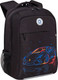Миниатюра изображения товара Школьный рюкзак Grizzly RB-556-2 (черный/синий)