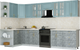 Миниатюра изображения товара Кухонный гарнитур Интерлиния Мила Шато 1.5x3.4 LV (океан/керамика/опал светлый)