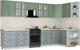 Миниатюра изображения товара Кухонный гарнитур Интерлиния Мила Шато 1.5x3.4 PR (мята/керамика/опал светлый)