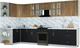 Миниатюра изображения товара Кухонный гарнитур Интерлиния Мила Шато 1.5x3.6 LV (дуб вотан/черный/белый гранит)
