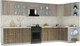 Миниатюра изображения товара Кухонный гарнитур Интерлиния Мила Шато 1.5x3.8 PR (луна/дуб вотан/опал светлый)