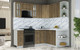 Миниатюра изображения товара Кухонный гарнитур Интерлиния Мила Шато 1.7x2.1 PR (дуб вотан/дуб вотан/белый гранит)