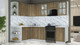 Миниатюра изображения товара Кухонный гарнитур Интерлиния Мила Шато 1.7x2.6 LV (дуб вотан/дуб вотан/белый гранит)