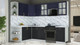 Миниатюра изображения товара Кухонный гарнитур Интерлиния Мила Шато 1.7x2.6 LV (индиго/черный/белый гранит)