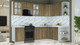 Миниатюра изображения товара Кухонный гарнитур Интерлиния Мила Шато 1.7x2.6 PR (дуб вотан/дуб вотан/белый гранит)