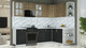 Миниатюра изображения товара Кухонный гарнитур Интерлиния Мила Шато 1.7x2.6 PR (дуб вотан/черный/белый гранит)