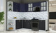 Миниатюра изображения товара Кухонный гарнитур Интерлиния Мила Шато 1.7x2.5 LV (индиго/черный/белый гранит)