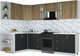 Миниатюра изображения товара Кухонный гарнитур Интерлиния Мила Шато 1.7x2.8 LV (дуб вотан/черный/белый гранит)