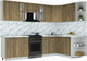 Миниатюра изображения товара Кухонный гарнитур Интерлиния Мила Шато 1.7x2.8 PR (дуб вотан/дуб вотан/белый гранит)