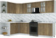 Миниатюра изображения товара Кухонный гарнитур Интерлиния Мила Шато 1.7x2.9 LV (дуб вотан/дуб вотан/белый гранит)