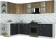 Миниатюра изображения товара Кухонный гарнитур Интерлиния Мила Шато 1.7x2.9 LV (дуб вотан/черный/белый гранит)