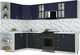 Миниатюра изображения товара Кухонный гарнитур Интерлиния Мила Шато 1.7x2.9 LV (индиго/черный/белый гранит)