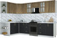 Миниатюра изображения товара Кухонный гарнитур Интерлиния Мила Шато 1.7x3.0 LV (дуб вотан/черный/белый гранит)