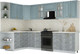 Миниатюра изображения товара Кухонный гарнитур Интерлиния Мила Шато 1.7x3.0 LV (океан/керамика/опал светлый)