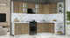 Миниатюра изображения товара Кухонный гарнитур Интерлиния Мила Шато 1.7x3.0 PR (дуб вотан/дуб вотан/белый гранит)