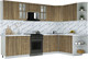 Миниатюра изображения товара Кухонный гарнитур Интерлиния Мила Шато 1.7x3.0 PR (дуб вотан/дуб вотан/белый гранит)