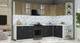 Миниатюра изображения товара Кухонный гарнитур Интерлиния Мила Шато 1.7x3.0 PR (дуб вотан/черный/белый гранит)
